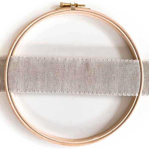 5 cm wide Linen Aida Ribbon x 5 meter | Studio Koekoek