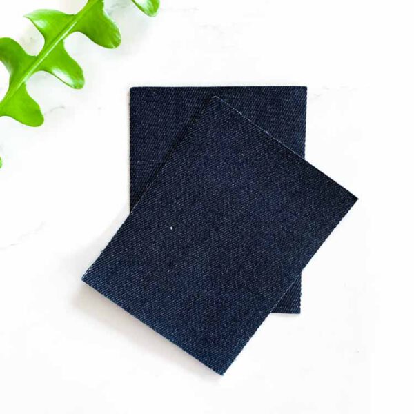 Two jeans repair patches Iron on dark blue jeans patch Studio