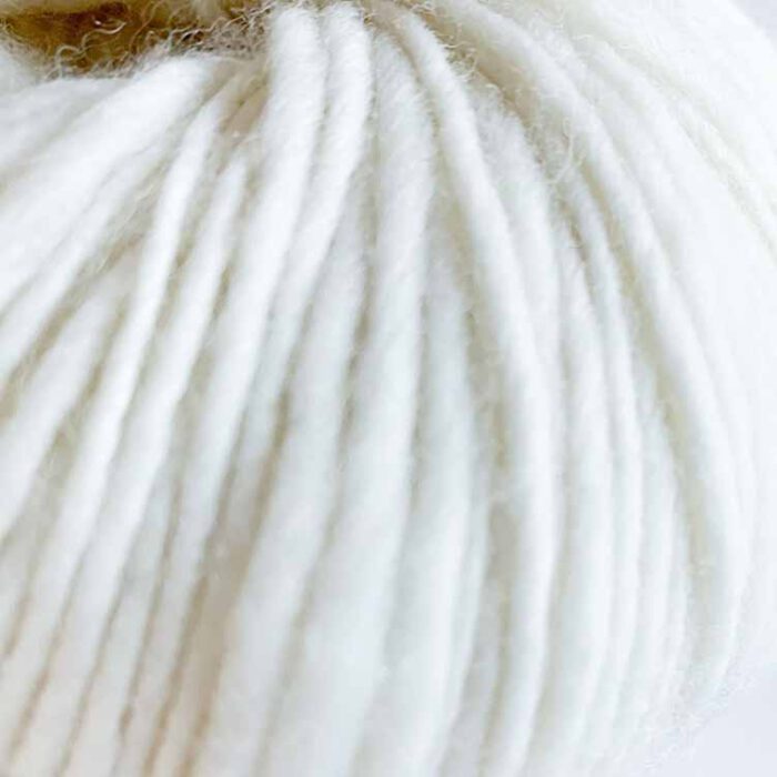 flamita white ecological wool for punch needle and kniting