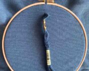 old blue evenweave linen 32 count