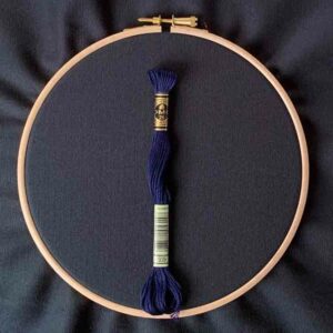 walkn 45 beige blue oblique embroidery canvas