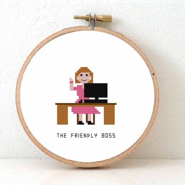 2 x friendly boss cross stitch pattern | Studio Koekoek
