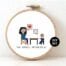 female speech pathologist cross stitch kit