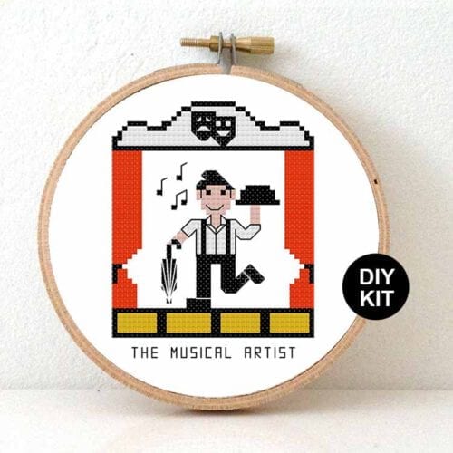 cadeau voor man musical ster kruissteek borduurpakket