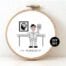 male neurologist cross stitch kit