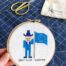 Joost Klein cross stitch pattern eurovision europapa