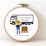stitchajob - diy gift for female truck driver - cross stitch pattern