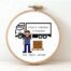 stitchajob - diy gift for truck driver - cross stitch pattern