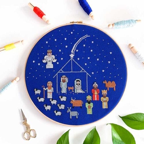 Christmas Nativity cross stitch pattern Studio Koekoek