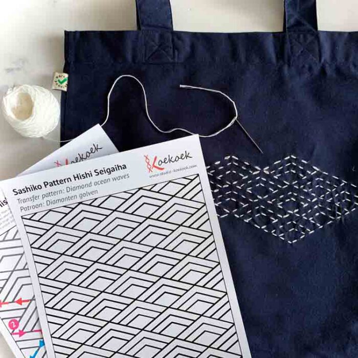 Sashiko draagtas pakket voor beginners