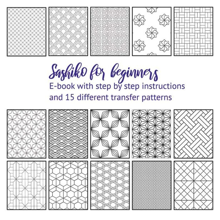 Sashiko patterns and instructions for beginners e-book