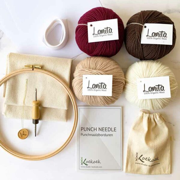 Eco Punch Needle Kits Studio Koekoek sustainable craft kits and