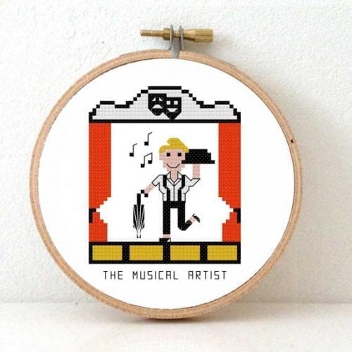 DIY cadeautje voor musicalster kruissteek borduurpakket