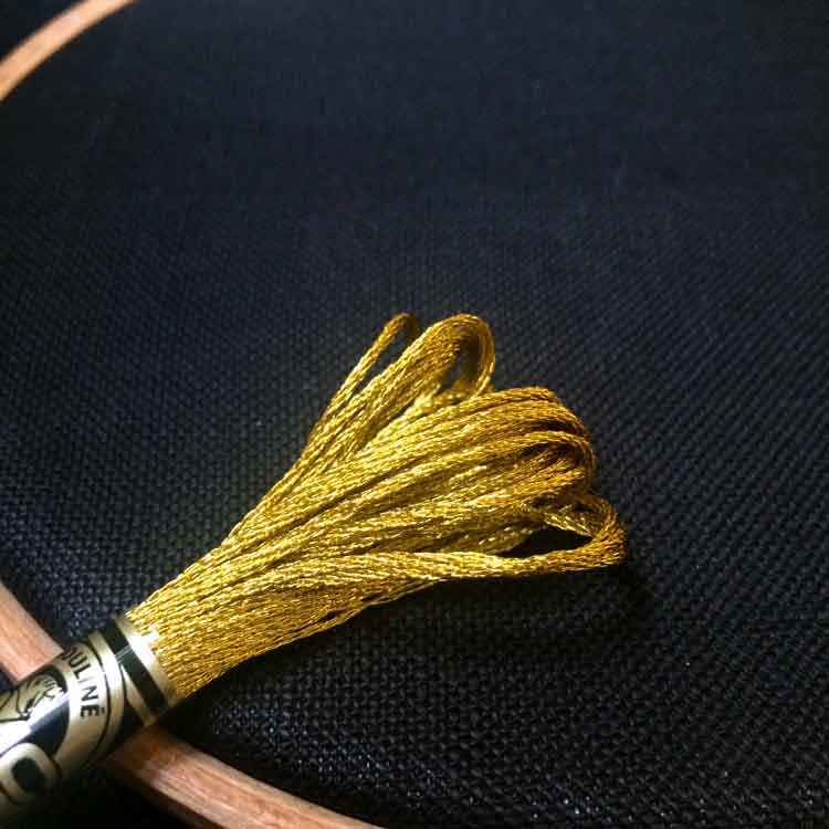 how to stitch with metallic embroidery floss