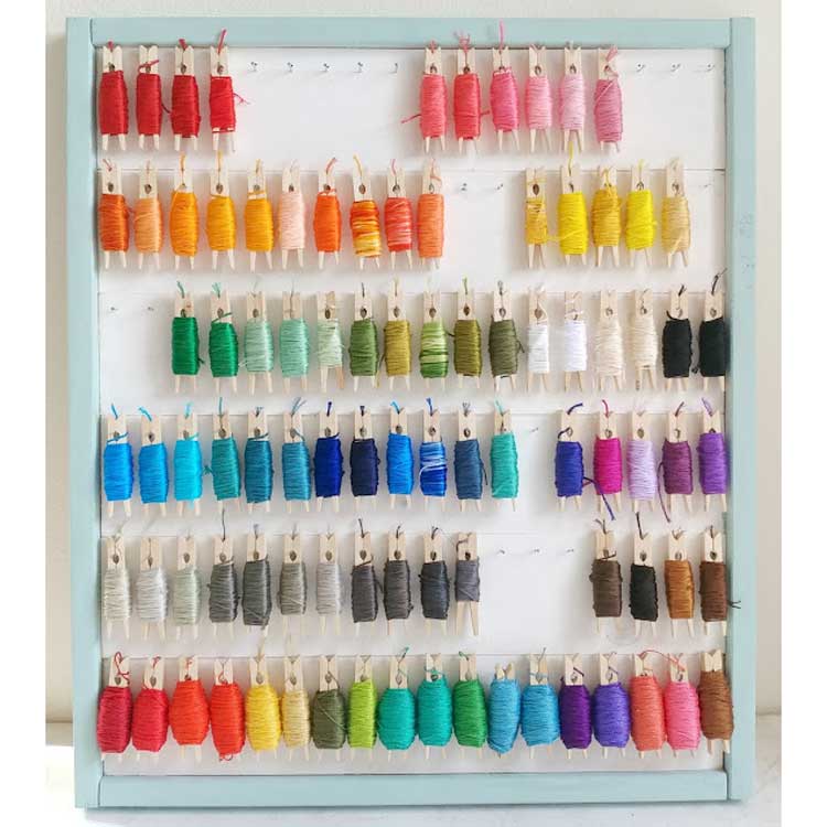 Embroidery Floss Display and Storage Ideas