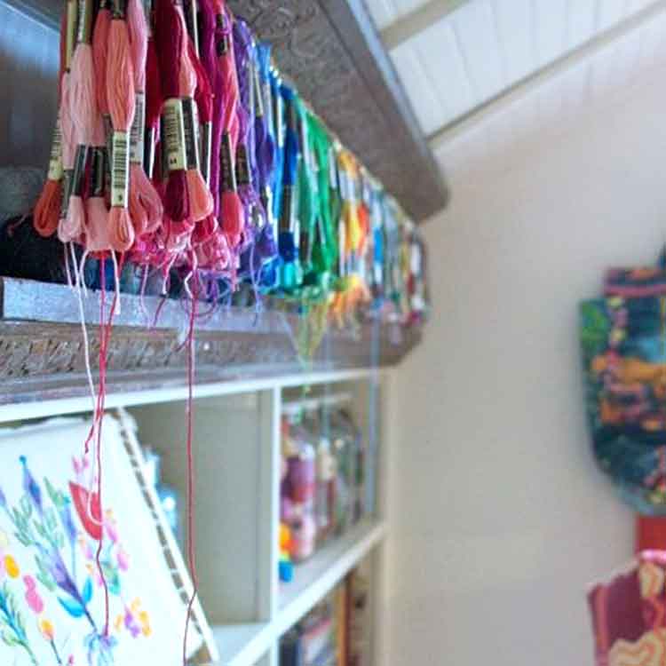 embroidery floss display ideas