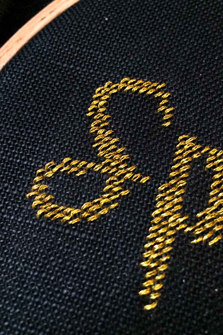 How to cross stitch with metallic floss tips & tricks