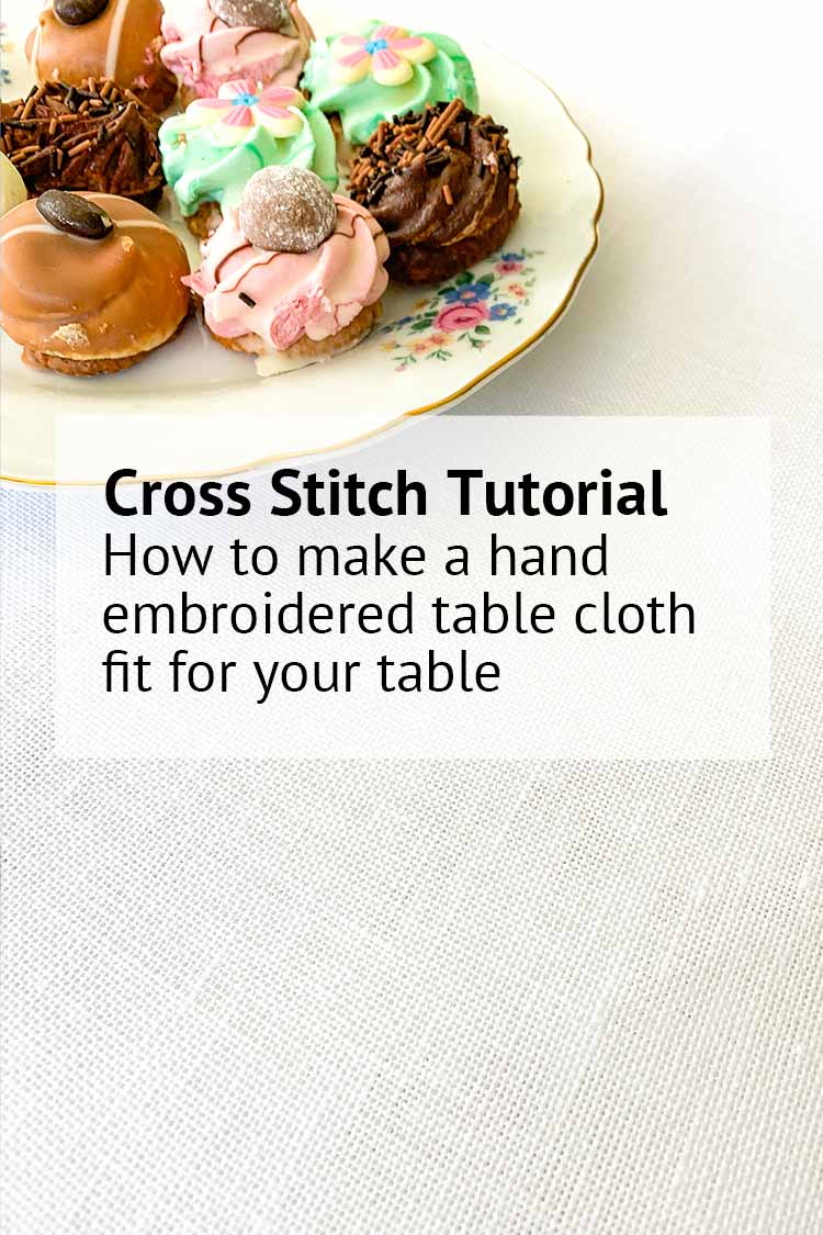 learn how to make a hand embroidered table cloth fit for your table