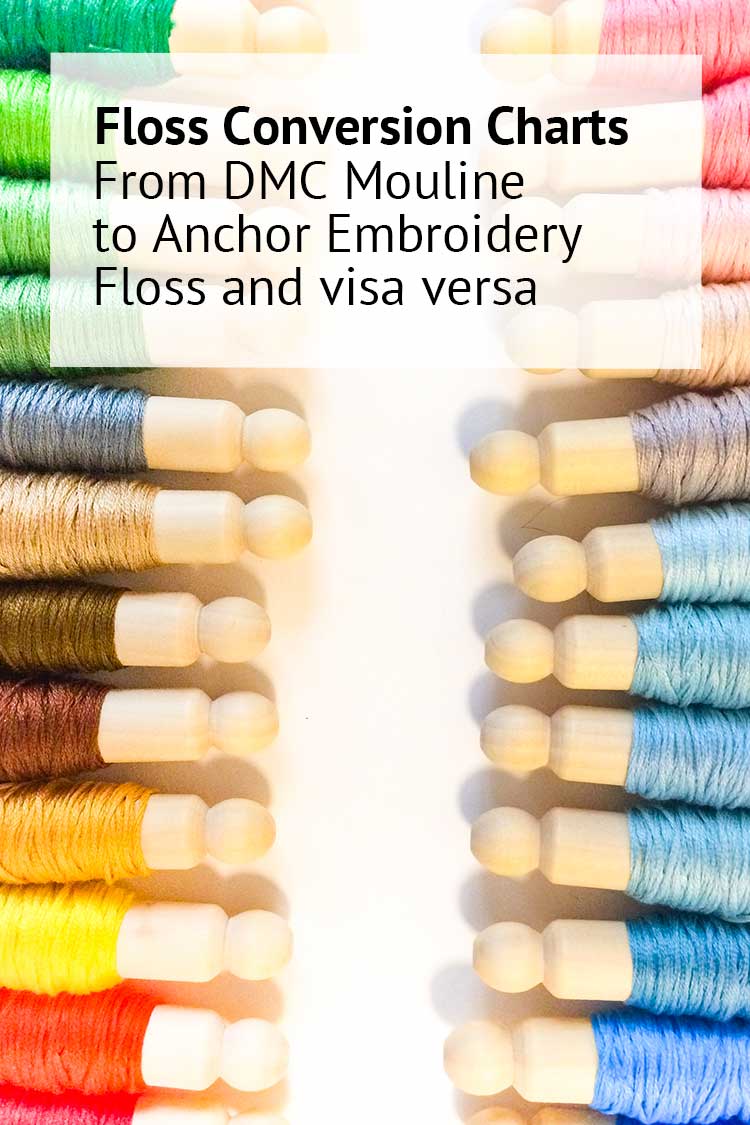 Floss Conversion Charts From Dmc Floss To J P Coats And From Jpcoats To Dmc Studio Koekoek Modern Embroidery