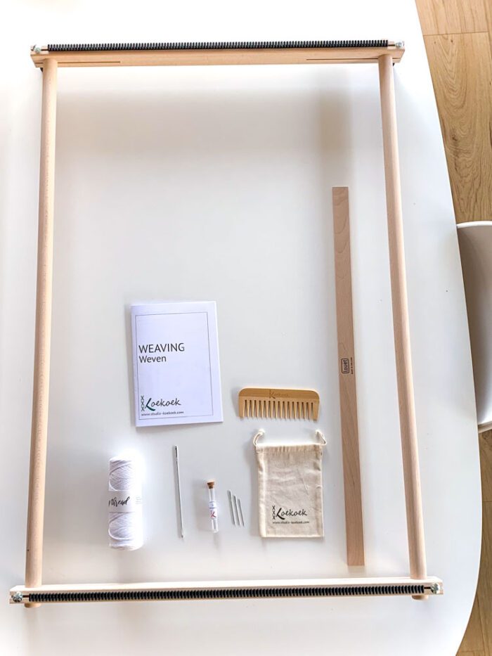 louet studio koekoek extra large weaving loom starter set