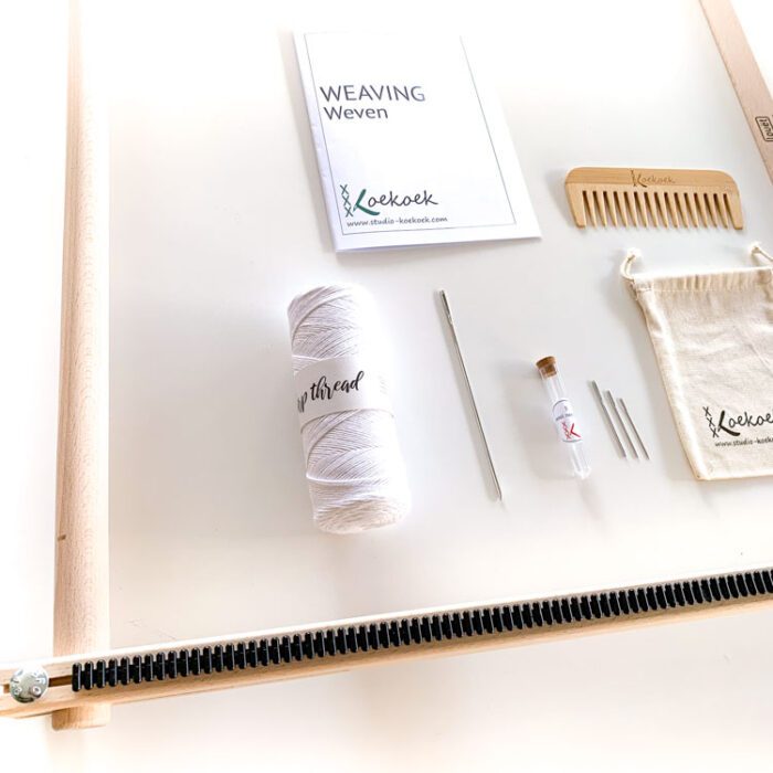 louet studio koekoek extra large weaving loom starter set