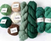 xl yarn pack green and white ecological wool