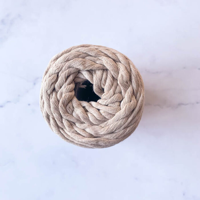 macrame cord ecru recycled rope