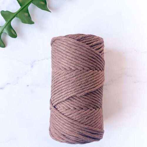 macrame cord taupe brown recycled rope
