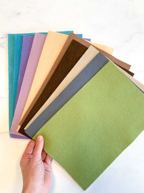 51000 wolvilt set 10 vellen 20 x 30 cm kleurset 2-2