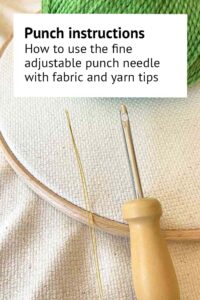 learn how to use the fine adjustable punch needle