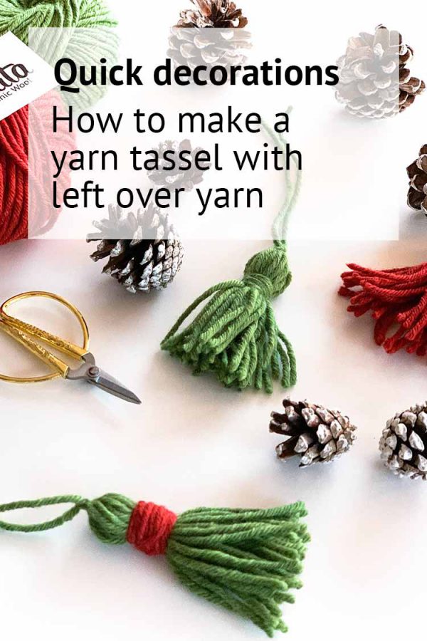 How to make a yarn tassel from leftover yarn Studio Koekoek