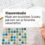 kleurstudie in kruissteek met een sudoku patroon