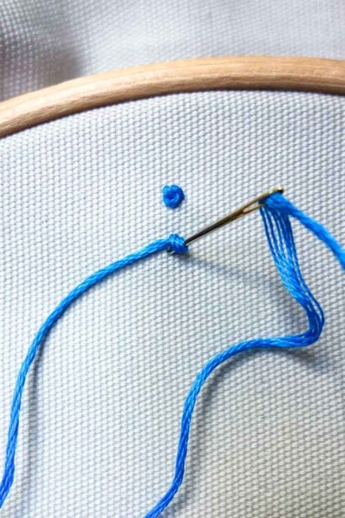 how to make a french knot