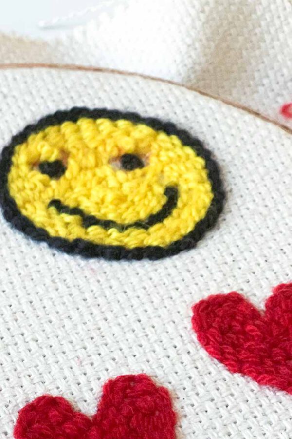 How to make punch needle patches Iron on patches from punch needle