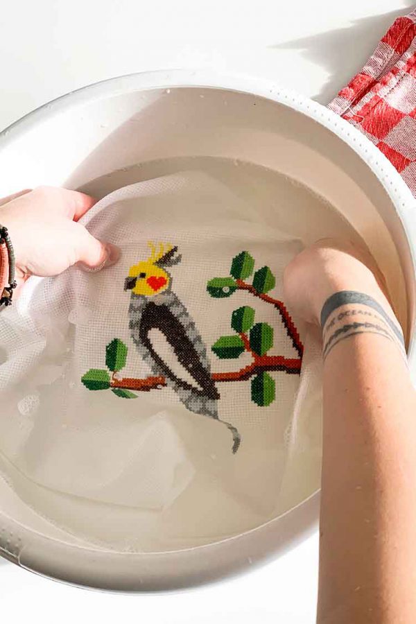 How to wash your cross stitch project Taking care of your completed