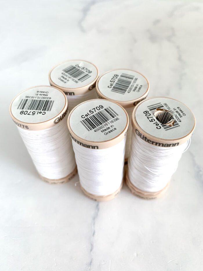 5 cones 200m white Guttermann quilting thread 100% cotton | sale 1802