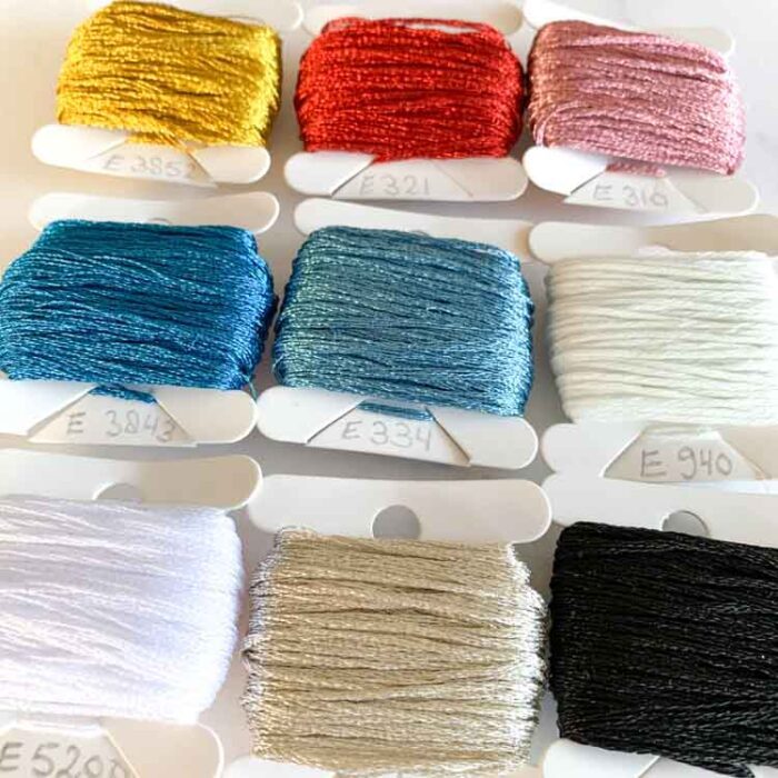 9 x 8 meter bobbins DMC Metalic embroidery floss | 1892 SALE - Image 2