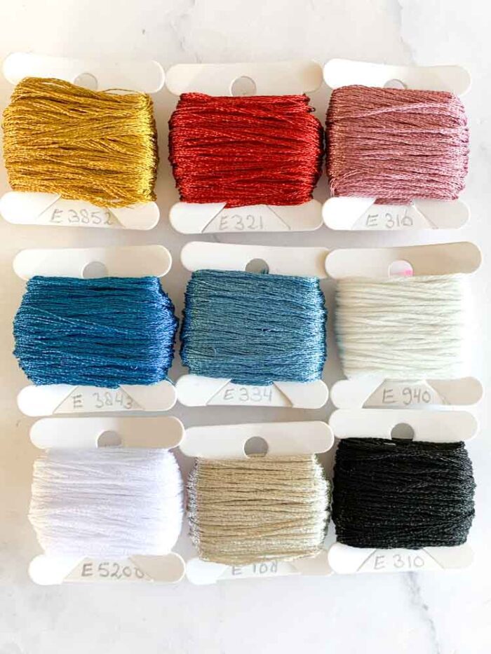 9 x 8 meter bobbins DMC Metalic embroidery floss | 1892 SALE