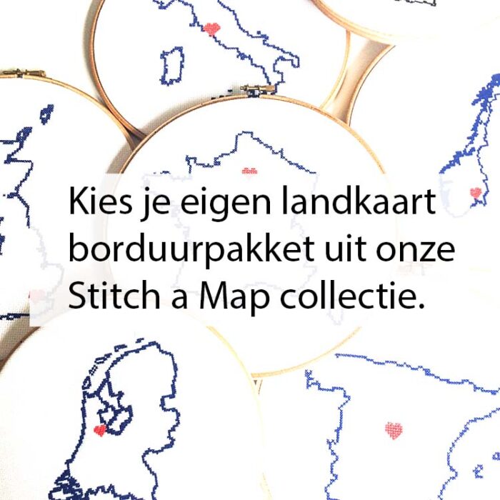 Stitch a Map Landkaart borduurpakket