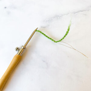 How to use the 3 size punch needle, Including tips for foundation fabrics  and yarn for each refill needle - Studio Koekoek