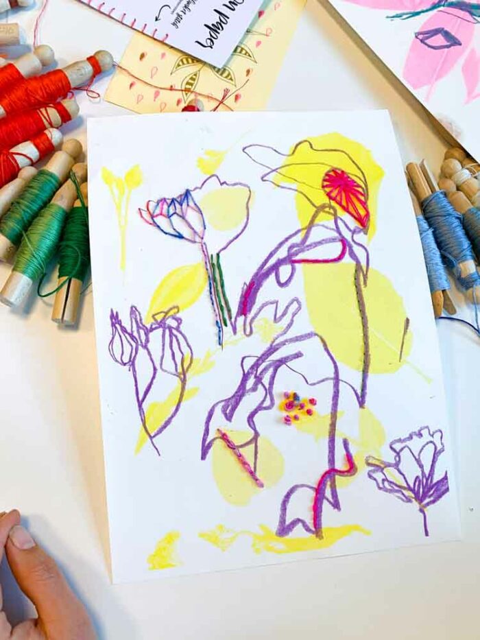 workshop riso print embroidery learn in amsterdam