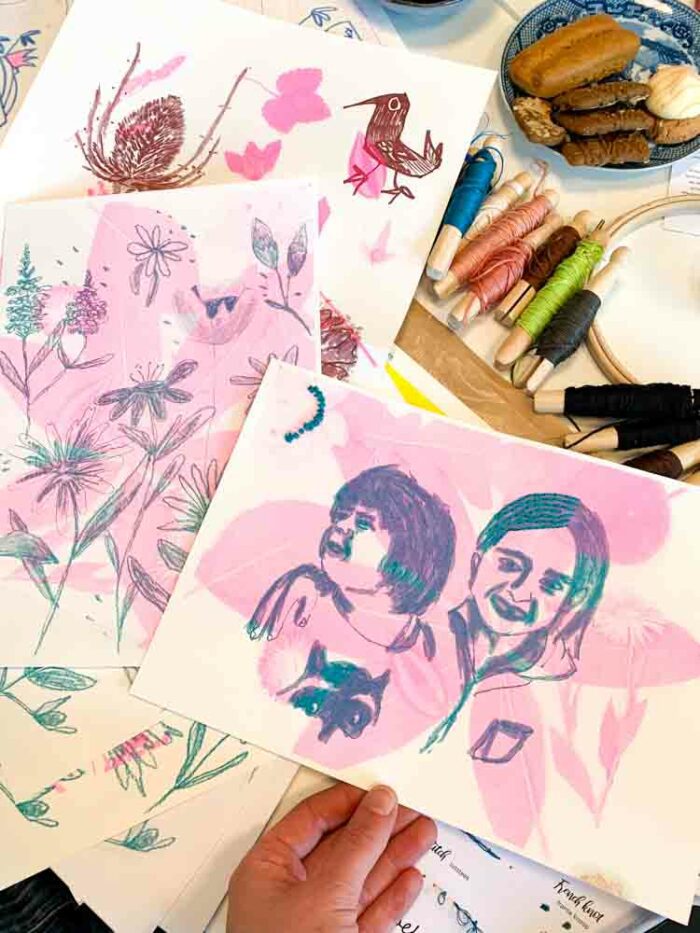 workshop riso print embroidery learn in amsterdam