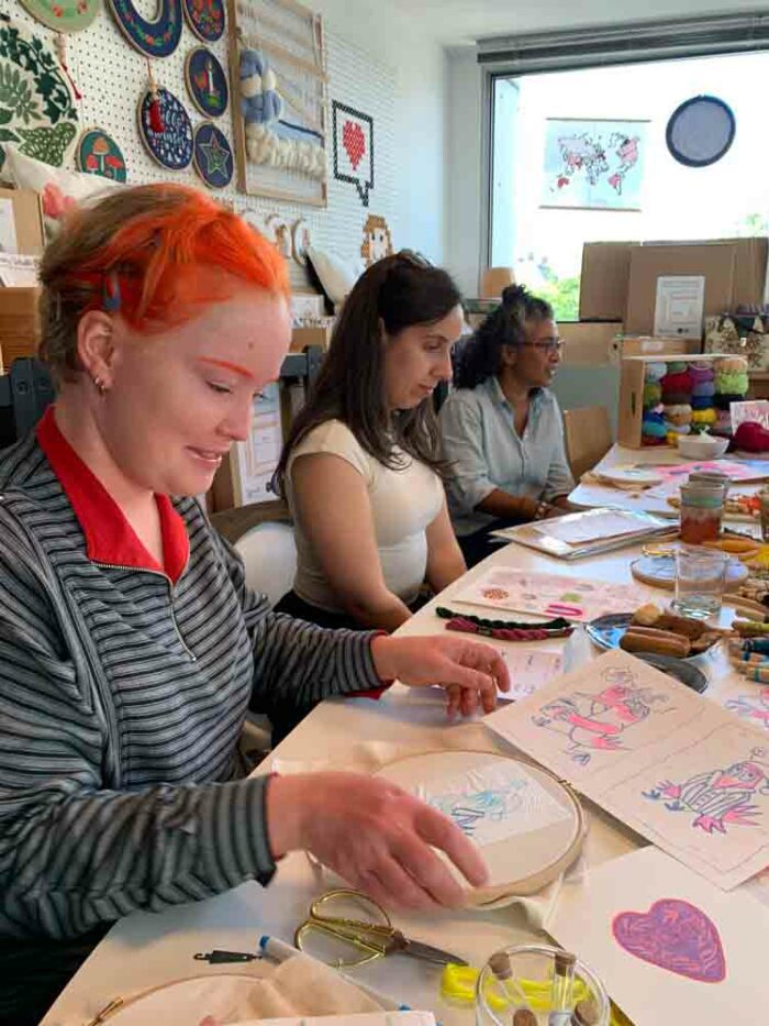 workshop riso print embroidery learn in amsterdam riso pop studio koekoek